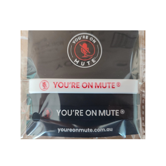"You're On Mute... Speak Up!" Wristbands (2Pk)