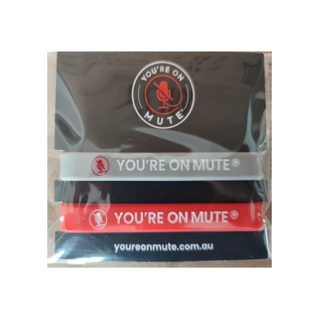 "You're On Mute... Speak Up!" Wristbands (2Pk)