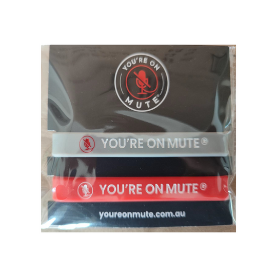 "You're On Mute... Speak Up!" Wristbands (2Pk)