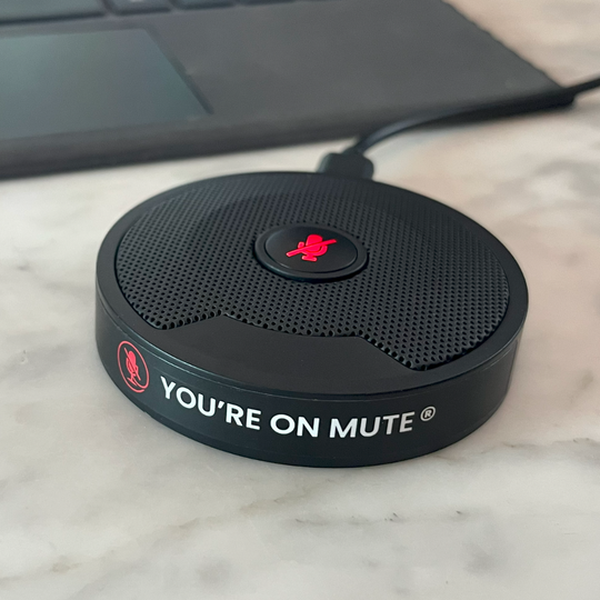 Mic&Mute by You're On Mute  – Compact USB Mute Button Microphone for Online Meetings