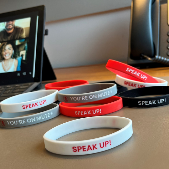 "You're On Mute... Speak Up!" Wristbands (2Pk)