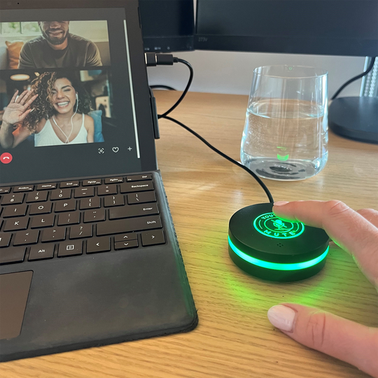 You're On Mute Puck – USB Mute Button Microphone for Online Meetings